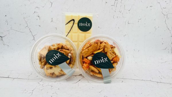 Mix van 3 chocolade/borrelnoten/zoutjes